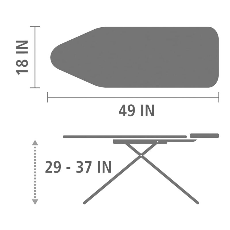 Brabantia Ironing Board C Extra Wide, 49 x 18 inches, Steam Generator Holder, Ice Water - Image 3