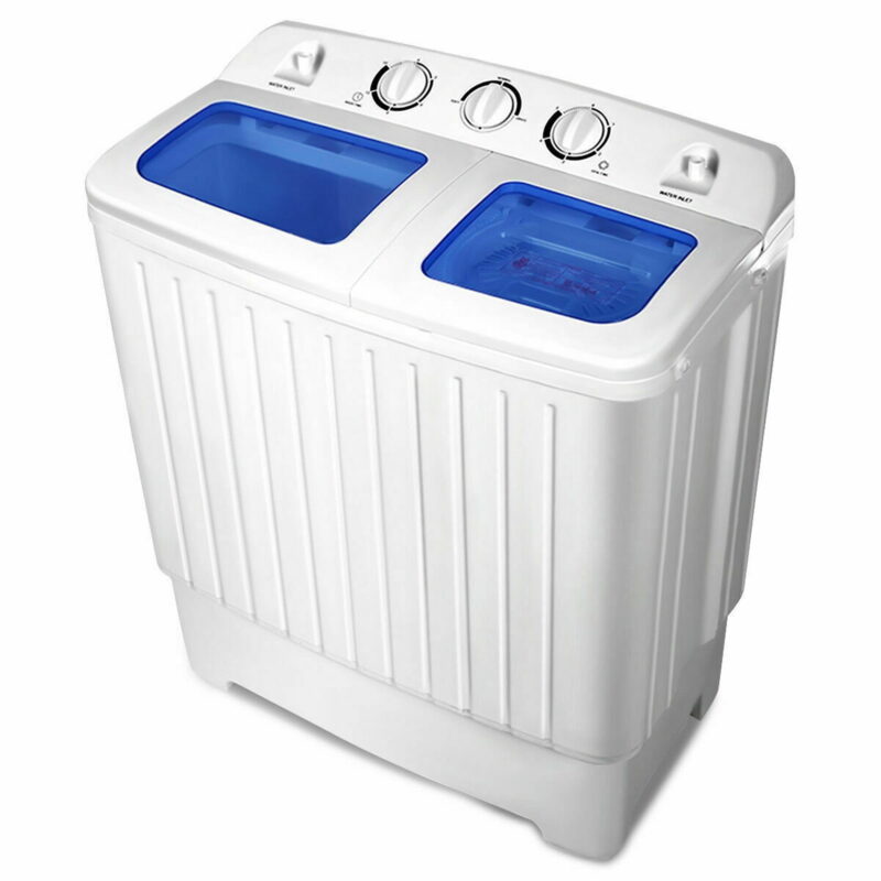 Gymax 17.6 lbs Washer Spinner Compact Portable Washing Machine Twin Tub Home Dorm - Image 4
