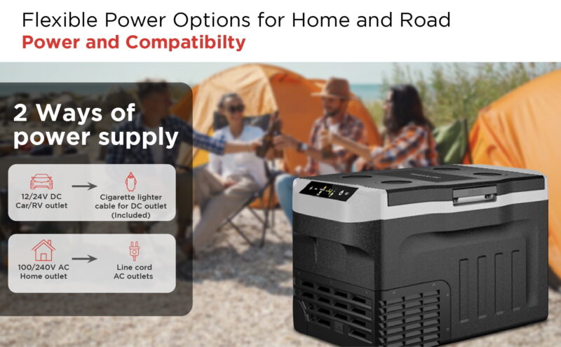 Frigidaire 20L Portable Convertible Electric Refrigerator/Freezer, 12V Car Charging - Image 5