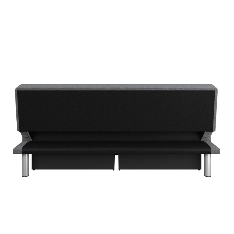Serta Windsor Futon with Storage and Power, Gray Fabric - Image 5