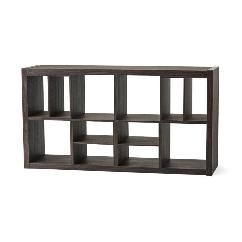 Better Homes & Gardens 8 Cube Organizer with 4 H Shelf Inserts, Tobacco Oak - Image 4