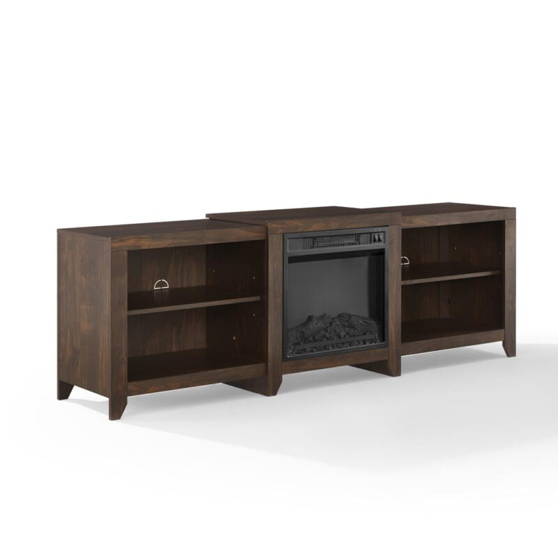 Crosley Furniture Ronin Wood TV stand for TVs up to 75" in Dark Walnut - Image 3