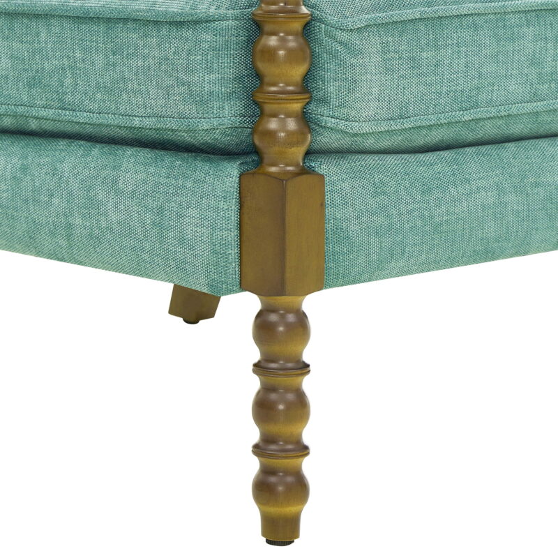 Pioneer Woman Harper Spindle Accent Chair, Jade Fabric Upholstery - Image 7