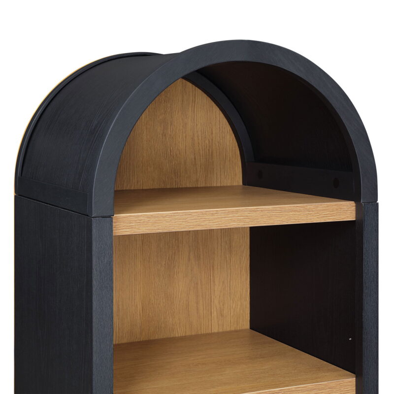 Better Homes & Gardens Juliet Narrow Arch Bookcase, Rich Black Finish - Image 5