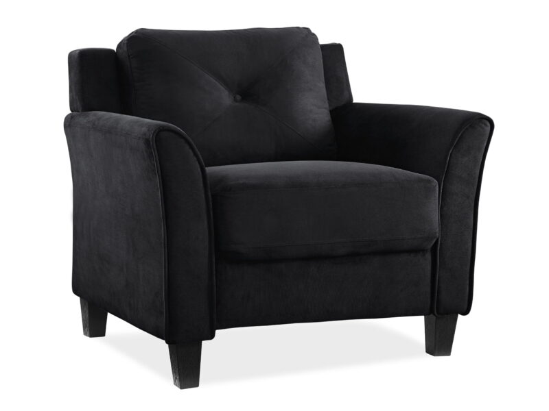 Lifestyle Solutions Taryn Club Chair, Black Fabric - Image 2