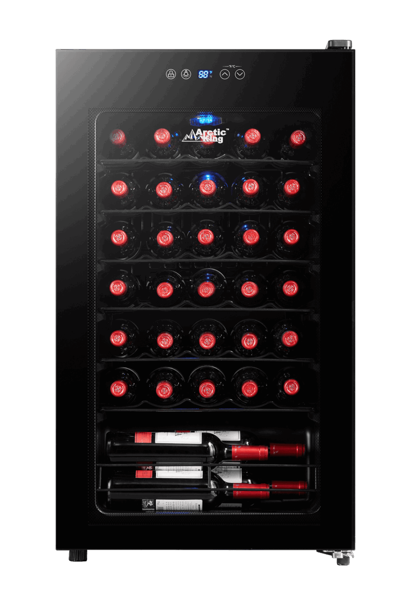 Arctic King Premium 34-Bottle Standard Wine Cooler, Glass Door, AWCA034ADB