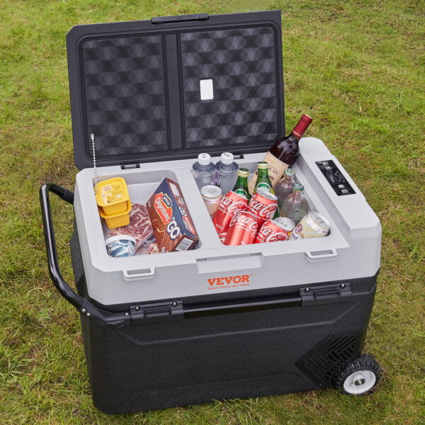 BENTISM 12 Volt RV Car Refrigerator Portable Freezer 48Qt Dual Zone with APP Control
