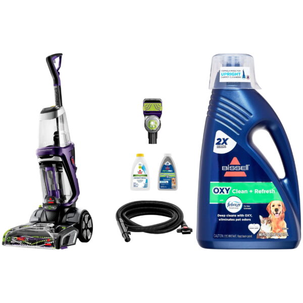BISSELL Pro Heat 2X Revolution Pet Carpet Cleaner, 3578 & BISSELL Pet Carpet Stain Remover, 60 Fluid Ounce 5959W