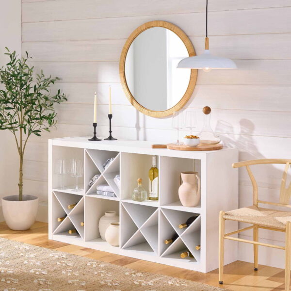 Better Homes & Gardens 8 Cube Organizer with 4 X Shelf Inserts, White Texture