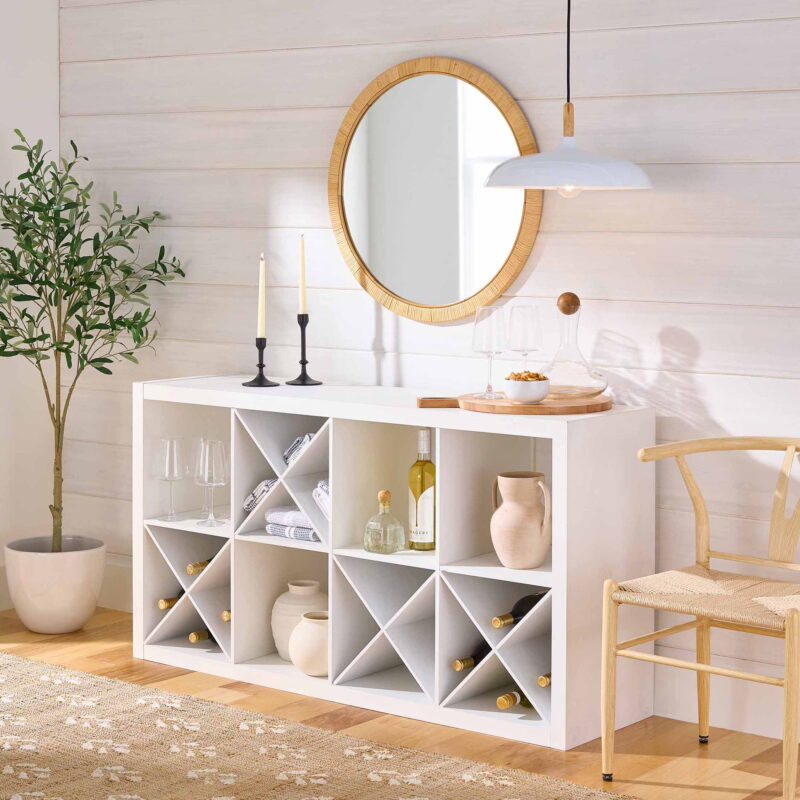 Better Homes & Gardens 8 Cube Organizer with 4 X Shelf Inserts, White Texture