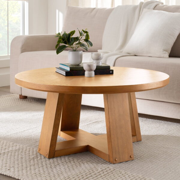 Better Homes & Gardens Ezra Coffee Table, Light Honey finish