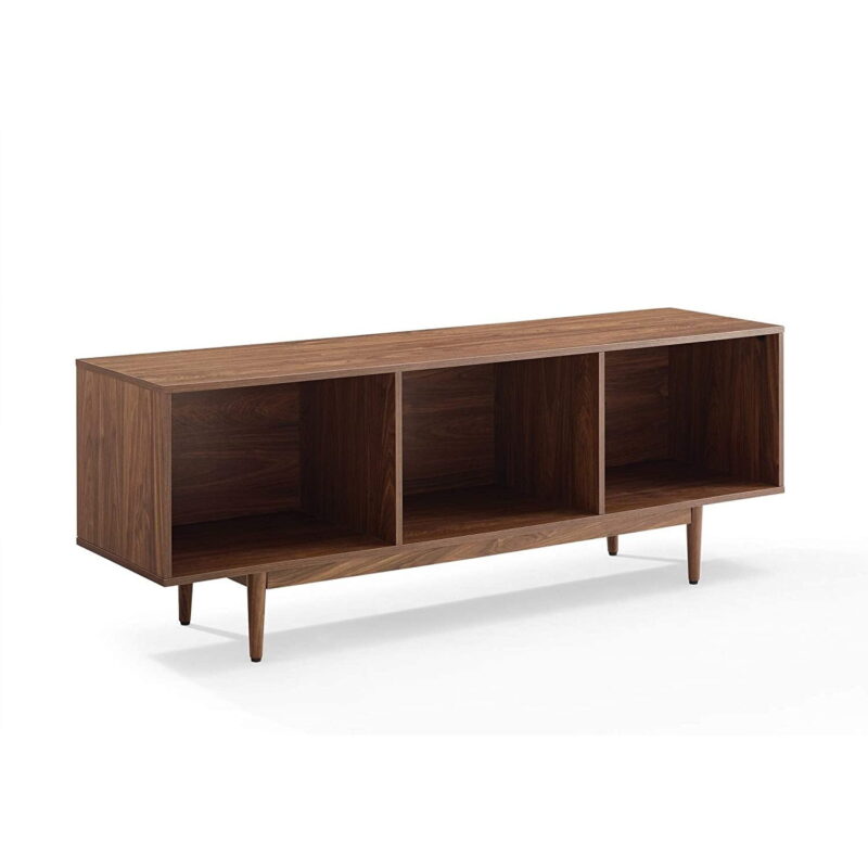 Crosley Adjustable Furniture Television Stand, Wood Walnut, 22.25" x 60" x 15.75", 48.84 lbs