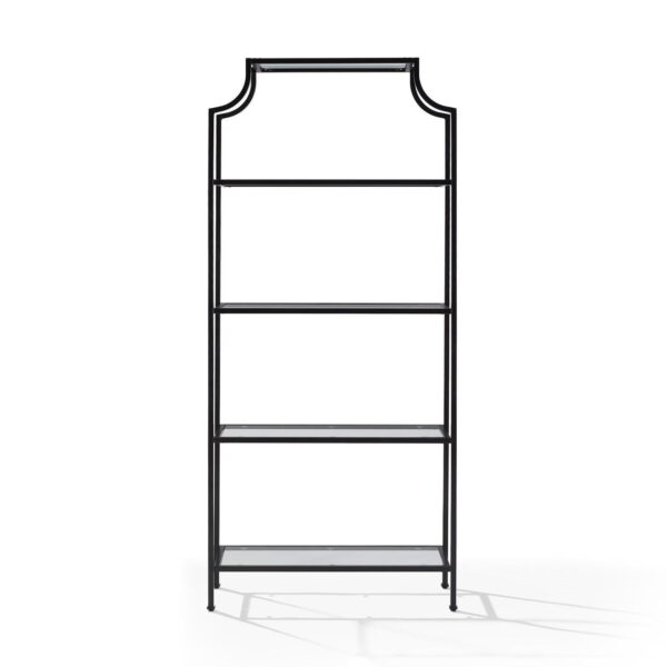 Crosley Furniture Aimee Bookshelf with Glass Shelves, Bookcase Storage