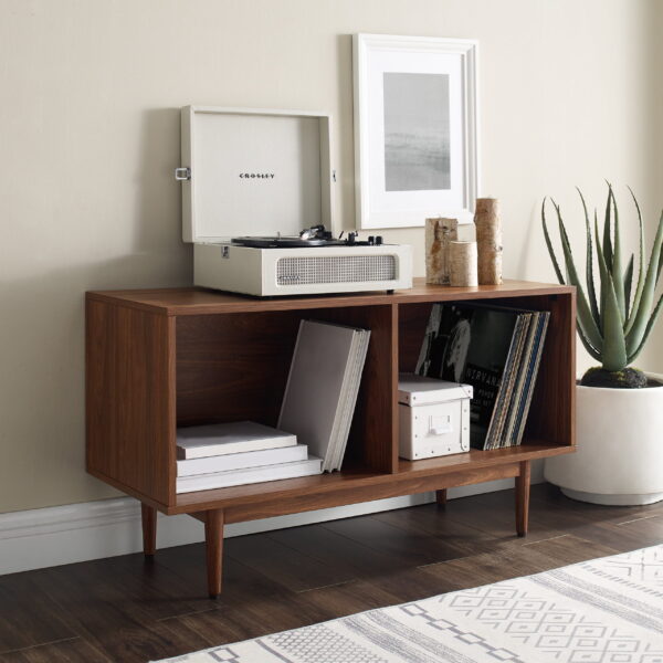 Crosley Furniture Liam 40"Wood Low Profile TV Stand in Walnut