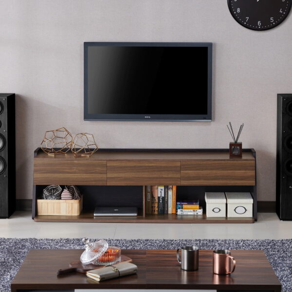 Furniture of America Taren TV Stand for TVs up to 80", Light Walnut