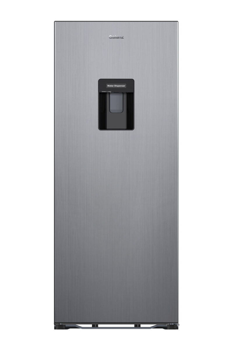 Galanz 6.5 Cu ft One Door Refrigerator, with Water Dispenser, Stainless Steel Look, Estar, New