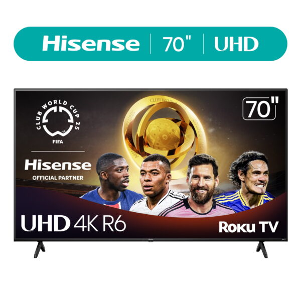 Hisense 70" Class 4K UHD LED LCD Roku Smart TV HDR R6 Series 70R6E4