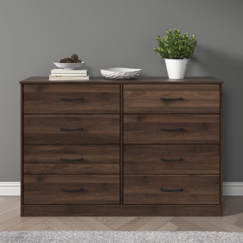 Mainstays Ardent 8 Drawer Dresser, Dark Walnut