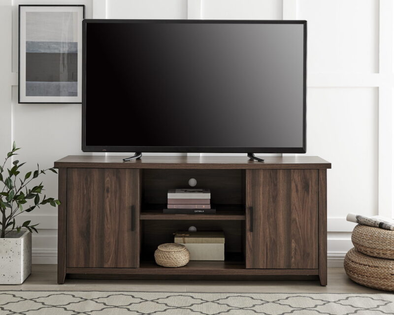 Mainstays TV Stand for TVs up to 65", Canyon Walnut