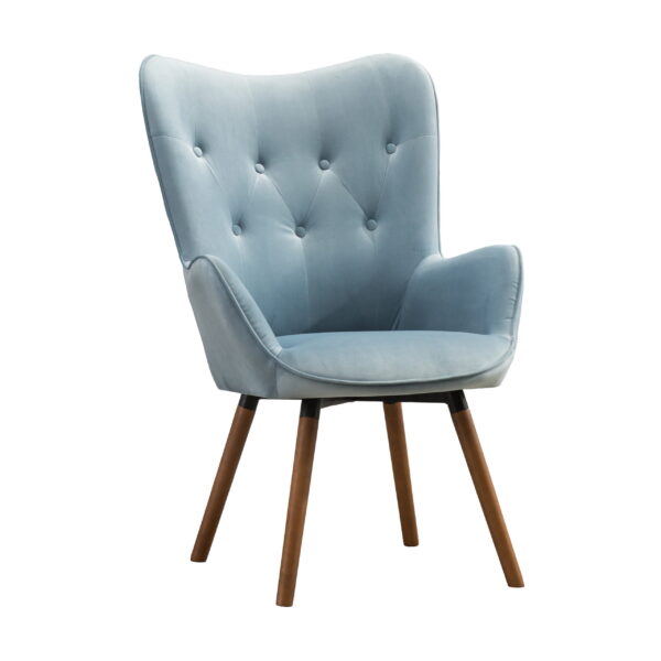 Roundhill Furniture Doarnin Wingback Chair, Blue