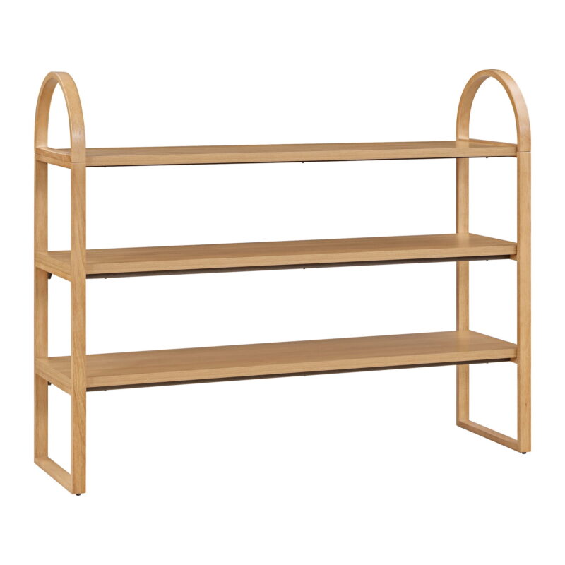 Beautiful 3-Shelf Open Bookcase by Drew Barrymore, Adult, Warm Honey Finish - Image 3
