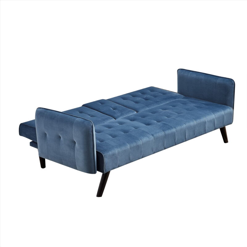 US Pride Furniture Beniamino 78'' Velvet Square Arm Sleeper, Twin Size - Image 5