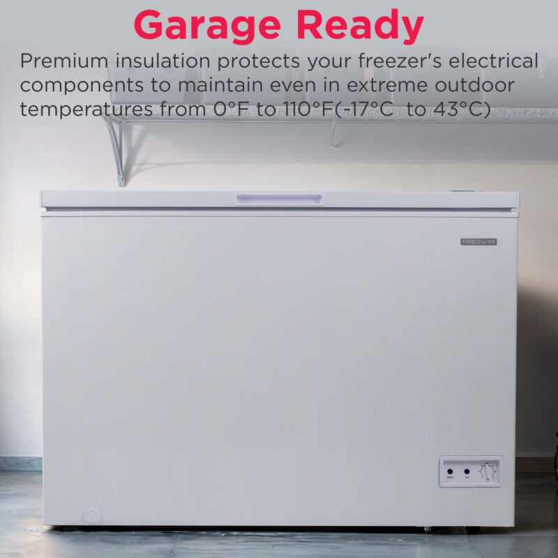 Frigidaire 10.3 Cu. ft. Chest Freezer, Garage Ready, EFRF1005, White - Image 6