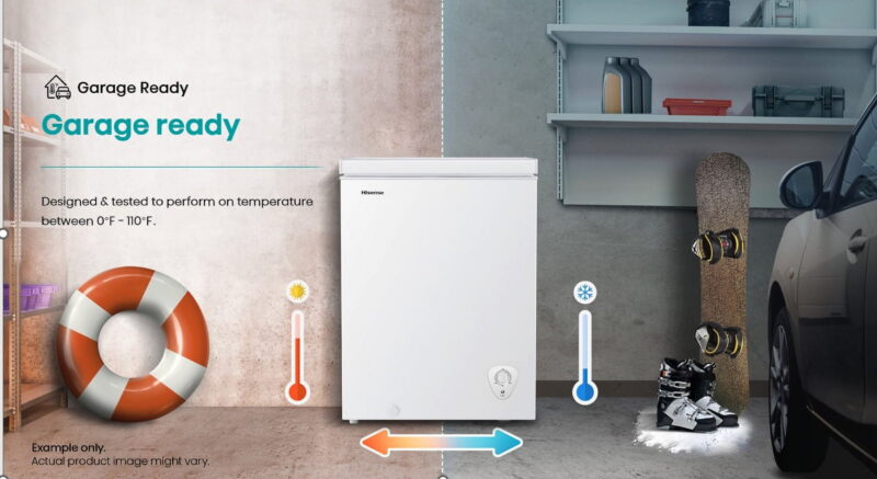 Hisense 7 cu ft Garage Ready Chest Freezer- White - Image 7