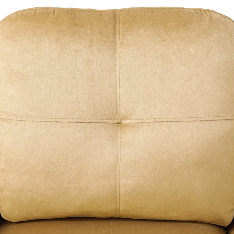 Hommoo 4 Seats Lint and PVC Sectional Sofa Couch Set, Modern L Shaped Sectional Couch, Living Room Furniture Set, Beige and Brown - Image 6