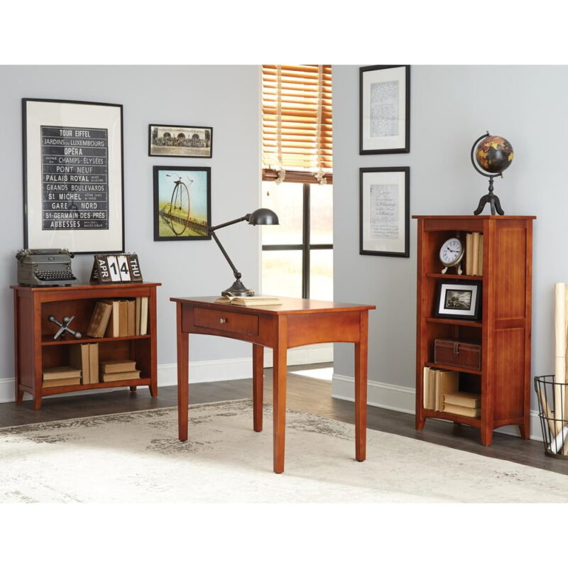 Alaterre Furniture Shaker Cottage Bookcase, Cherry - Image 2