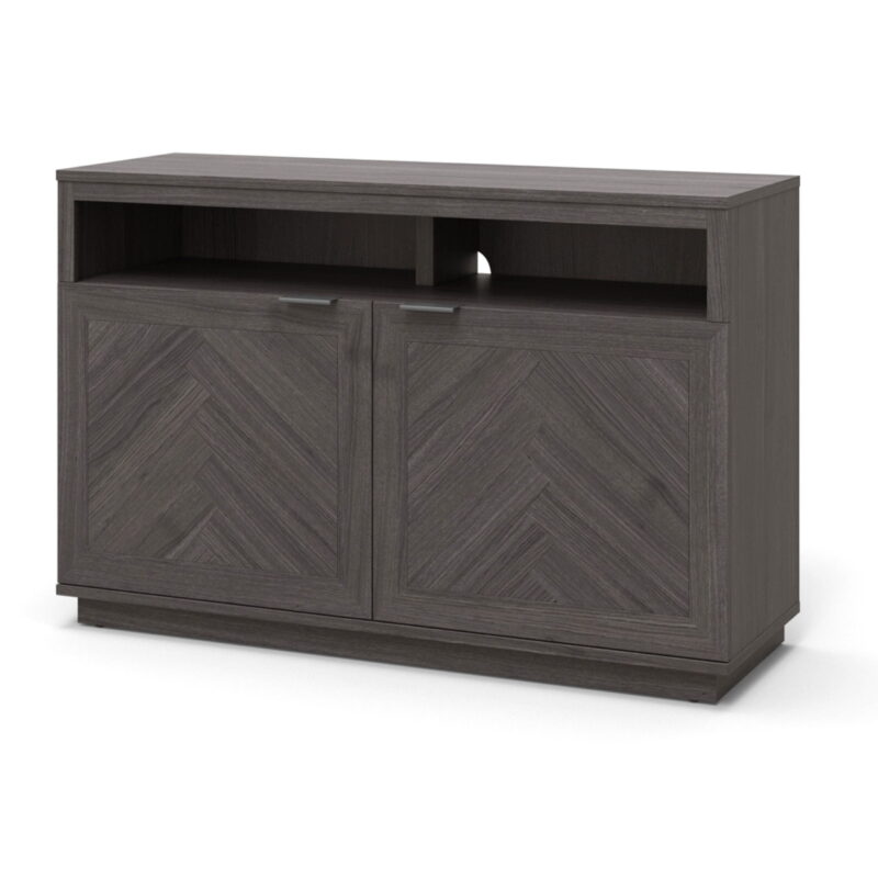 Better Homes & Gardens Herringbone TV Stand for TVs up to 55”, Gray - Image 4