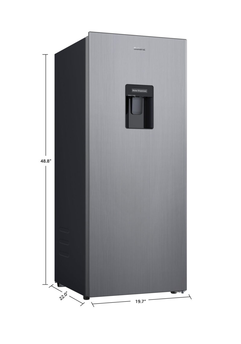 Galanz 6.5 Cu ft One Door Refrigerator, with Water Dispenser, Stainless Steel Look, Estar, New - Image 2