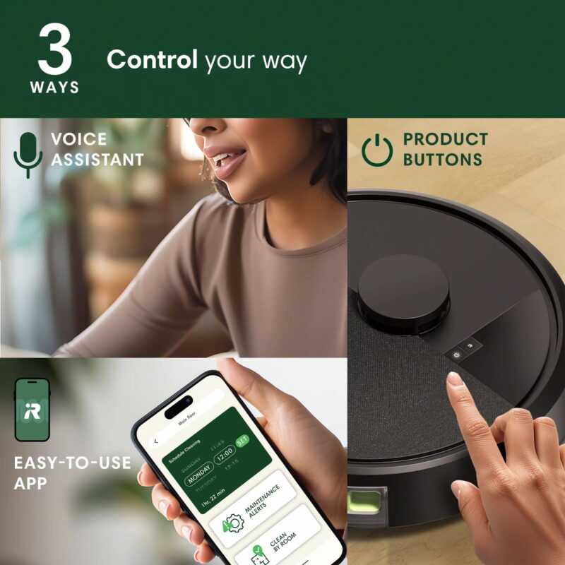 iRobot Roomba 105 Vac Robot Vacuum and Self-Charging Dock with Intense Power Lifting Suction, LiDAR​ Navigation, Multi-Surface Cleaning, - Image 5