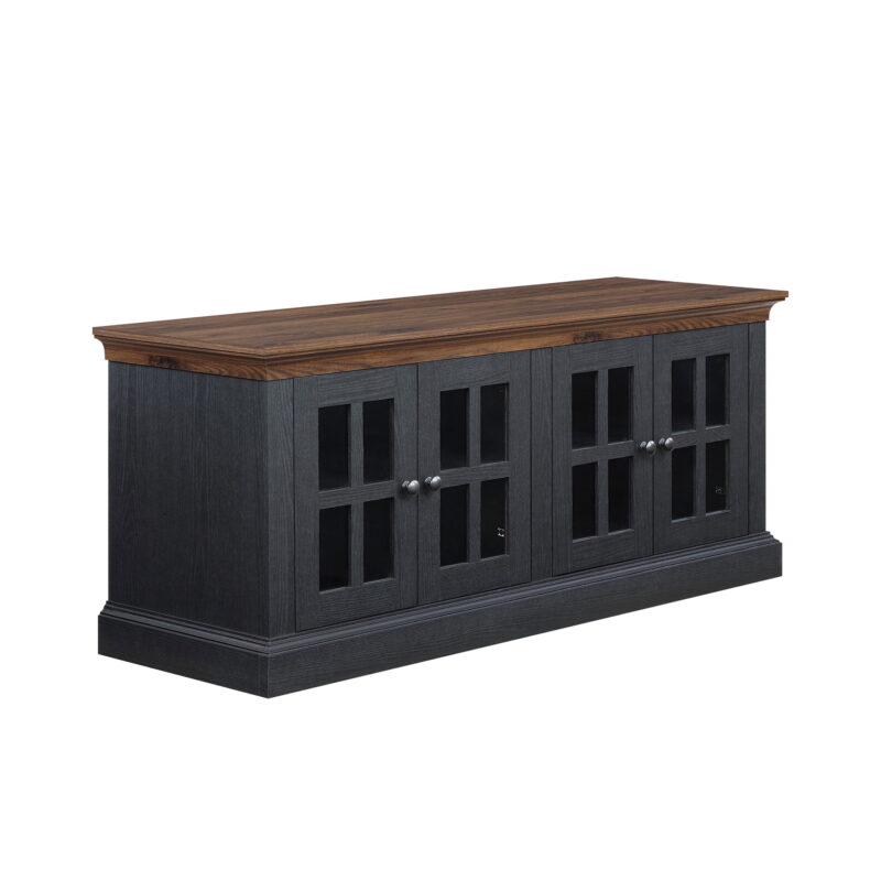 Better Homes & Gardens Canton 4- door TV Stand for TV’s up to 70”, Black/Light Honey Finish - Image 5