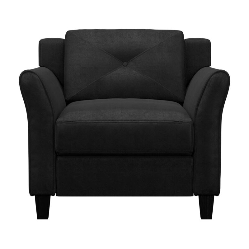 Lifestyle Solutions Taryn Club Chair, Black Fabric - Image 3