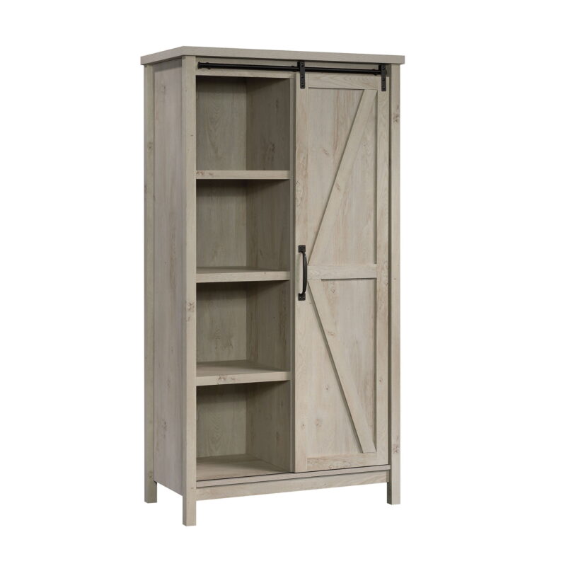 Better Homes & Gardens Modern Farmhouse Bookcase Storage Cabinet, Rustic White Finish - Image 7