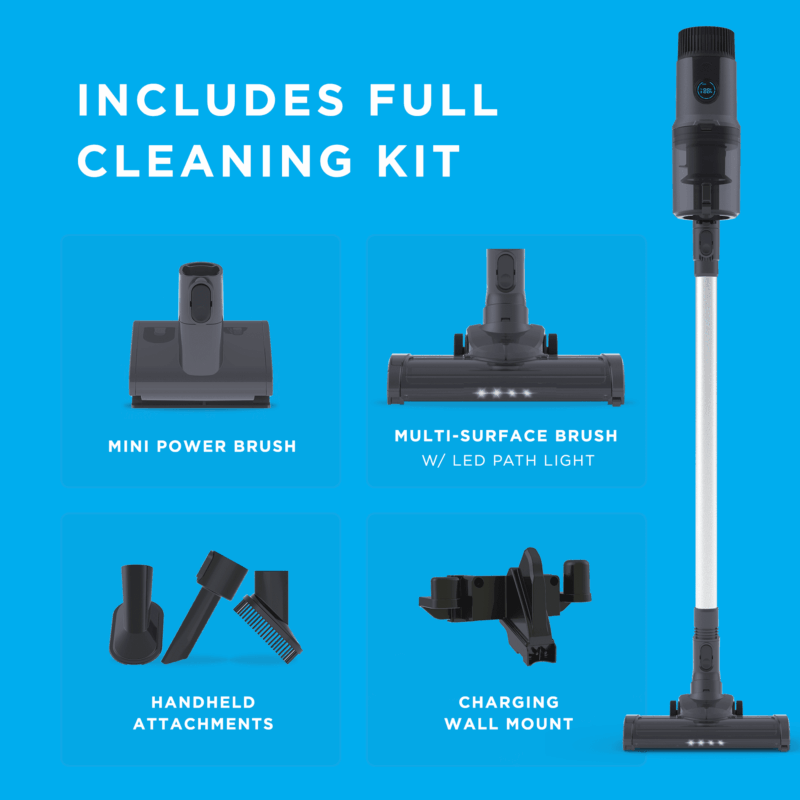 iHome Stick Vac SV2 Lightweight Cordless Vacuum Cleaner, Strong Suction, LED, Extended Battery Life - Image 7