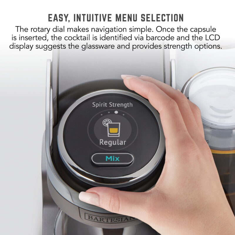 Bartesian Duet Cocktail Machine, 750 mL Glass Spirit Bottles, with LCD Display with Intuitive Controls - Image 4