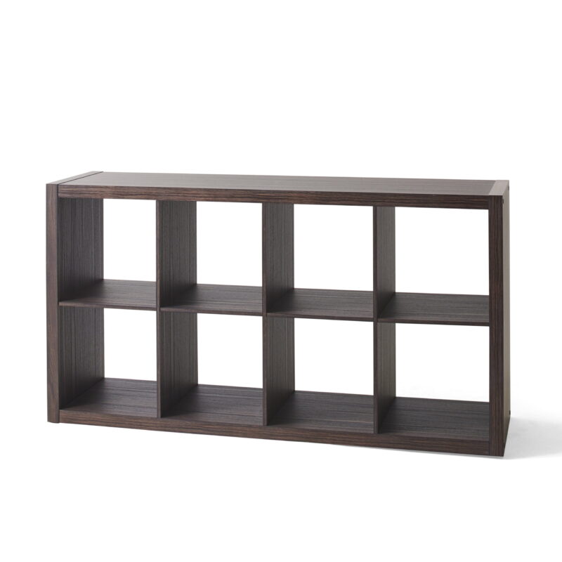 Better Homes & Gardens 8 Cube Organizer with 4 H Shelf Inserts, Tobacco Oak - Image 7