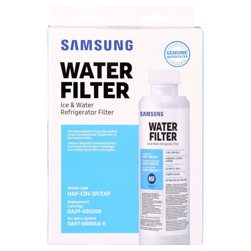 Genuine HAF-CIN Samsung Replacement Water Filter - 3 Pack, Blue and White - Image 6