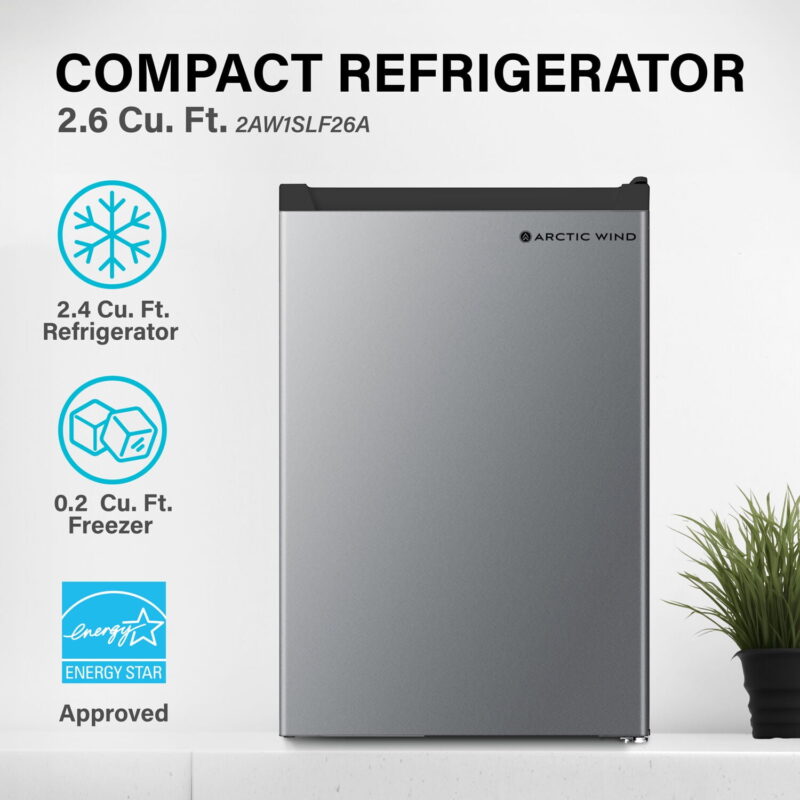 Arctic Wind New Standard 17.5 in W 2.6-Cu. ft. Energy Star Compact Refrigerator with Freezer - Image 4