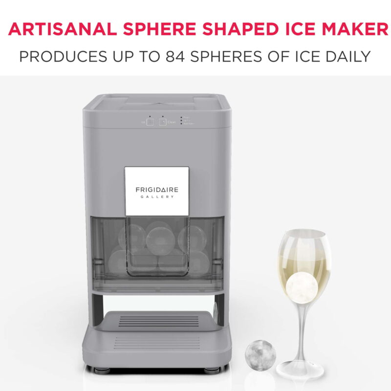 Frigidaire Gallery Artisinal Clear Sphere Ice Maker, Touch Control, Grey, EFIC242-GREY - Image 3
