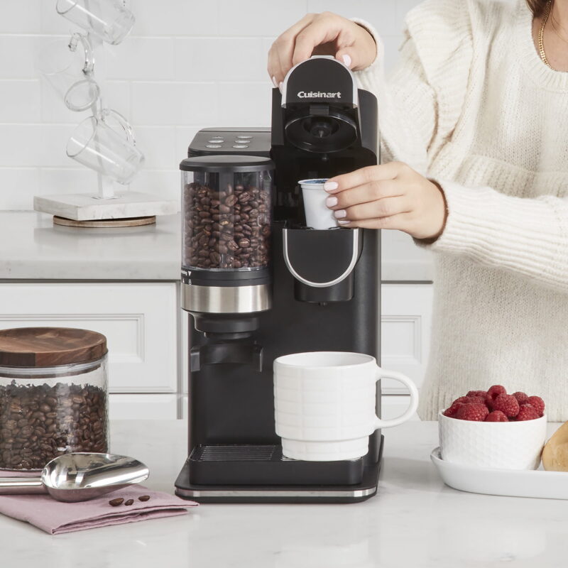 Cuisinart Grind & Brew Classic Black Single Serve Coffee Maker with Built-In Grinder - Image 7