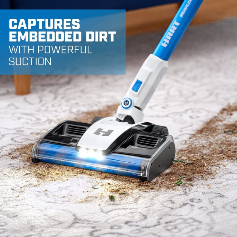 HART 20-Volt Dual Brushroll Stick Vacuum Kit, (1) 4.0 Ah Lithium-Ion Battery - Image 6