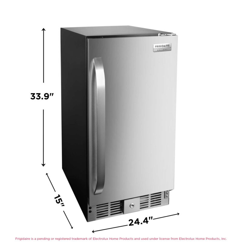 Frigidaire 2.9 Cu Ft Capacity built in fridge, frost free-W:11.6" x L: 17.2" X H: 25.3" (Stainless Steel) - Image 5