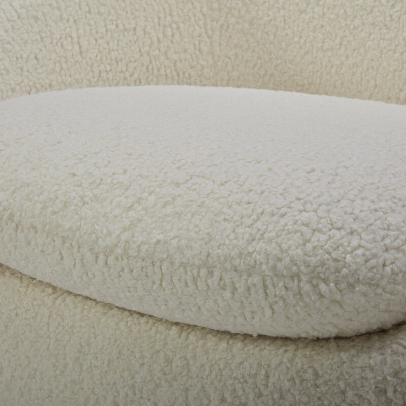 Better Homes & Gardens Mira Swivel Accent Chair, Cream Shearling - Image 3