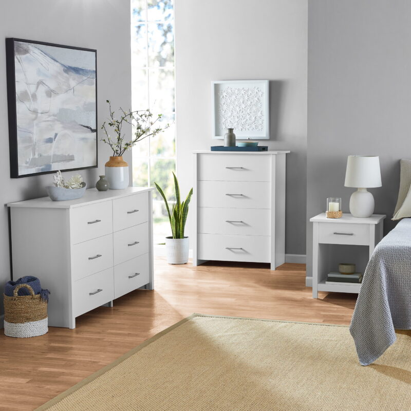 Mainstays Hillside 6-Drawer Dresser, Soft White Finish - Image 4