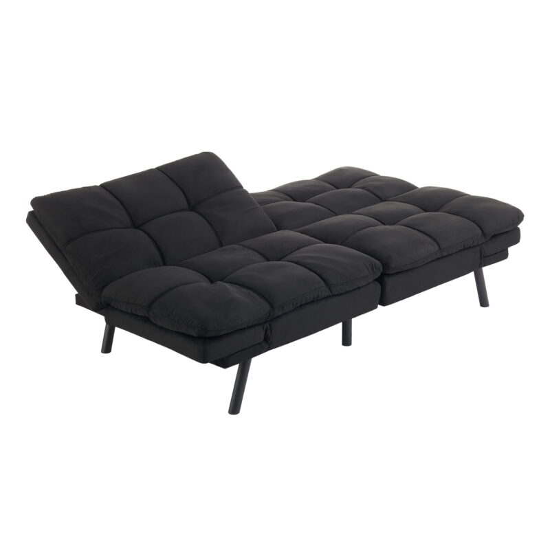 Mainstays Memory Foam Futon with 72",Black - Image 5