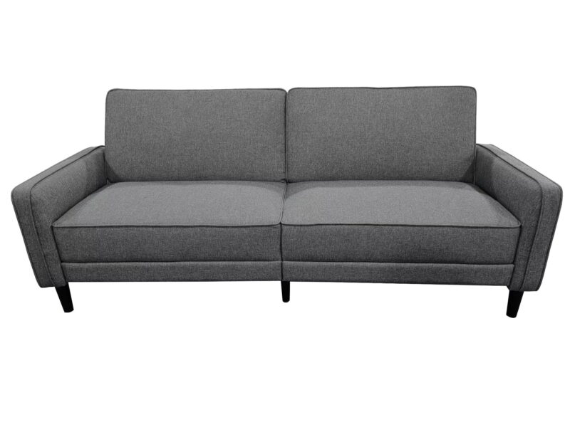 Mainstays Barlow Futon, Linen Fabric, Gray, 76.3" - Image 4