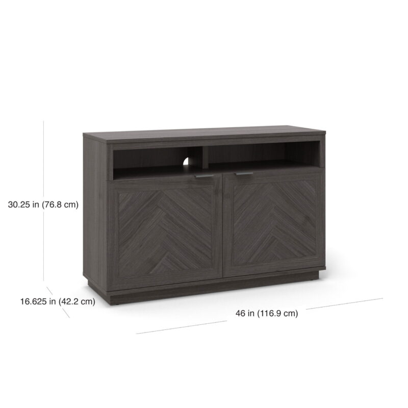 Better Homes & Gardens Herringbone TV Stand for TVs up to 55”, Gray - Image 3